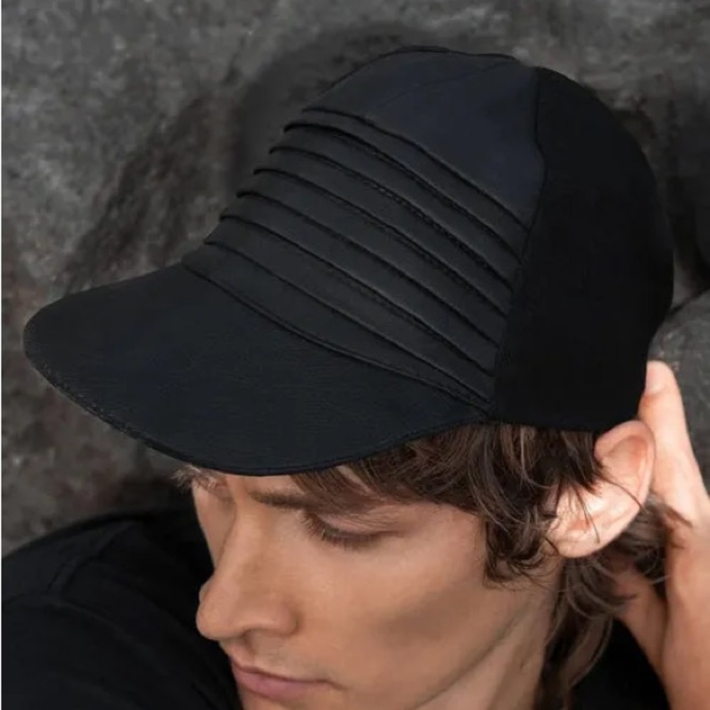 Jan Hilmer Ribbed Brim Hat - Black